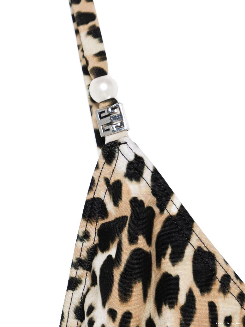 Affordable top print leopard Women Versace bikini 0719